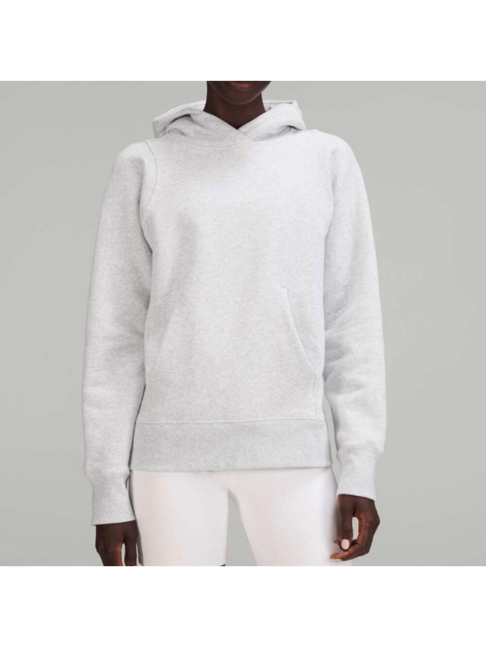 Lululemon Women's Light Gray Hooded Pullover Sweatshirt